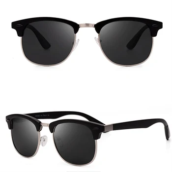 Noi polarizate bărbați ochelari de soare UV400 pătrat jumătate cadru metalic doamnelor moda ochelari de soare brand design ochelari ochelari de soare de conducere