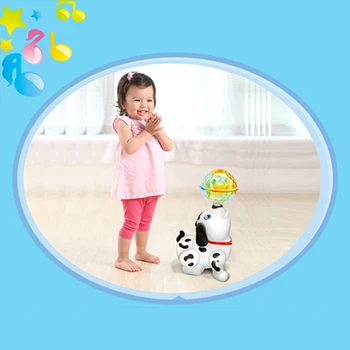 Fierbinte de Vânzare Drăguț Electric Robot Jucării Câine Latră Animale de Mers pe jos Înainte de Jucărie Muzică Lumină 3D pentru Copii Cadouri