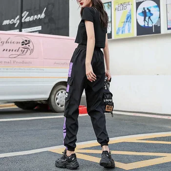 Joggeri Femei Toamna Iarna Înaltă Talie Pantaloni Pantaloni Cargo Mujer Liber Coreean Pantaloni Harajuku Pantaloni Albi Haine Coreene