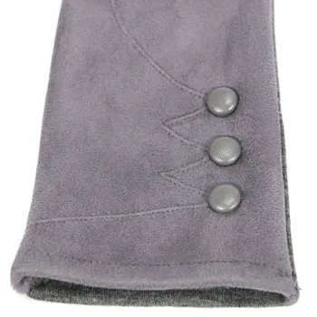 Iarna secțiune subțire femei culoare solidă mănuși butonul de decor în aer liber mănuși de cald doamnelor moda sălbatic mănuși