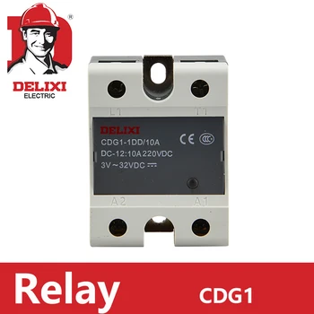 1 buc Releu DELIXI Solid state Releu monofazat Control DC DC CDG1-1DD 40A SSR-40DD 3-32V DC LA 12-220V DC
