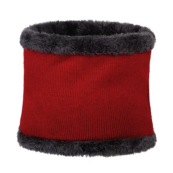 Coral Fleece cald Iarna pălărie Bărbați Căciuli, Pălării Eșarfă Cald, Respirabil Lână Pălărie Tricotate Pentru Baieti Straturi Duble Capac gorras