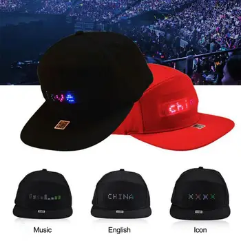 4 culori Bluetooth LED Pălărie Rece Programabile Defilare de Afișare a mesajelor de Bord Șapcă de Baseball bumbac amestec capace pentru xiaomi, huawei