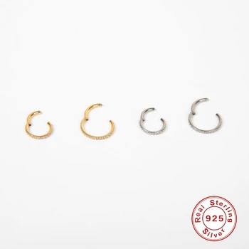 Real Argint 925 Cartilajului Inel De Nas Cerc Pentru Fete Femeie Băiat Unisex Stud Inele De Nas Piercing Bijuterii Cadou