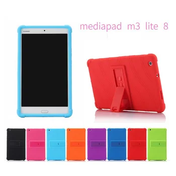 Slim Stand Înapoi Funda Caz Pentru Huawei MediaPad M3 Lite 8.0 CPN-L09 CPN-W09 CPN-AL00 8 inch Comprimat Moale cu Capac de Silicon +Folie +Pen