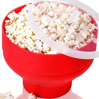 2020 Nou Popcorn Microunde Silicon Pliabil Rosu Bucătărie de Înaltă Calitate, Ușor de Unelte de BRICOLAJ Popcorn Castron Filtru Cu Capac
