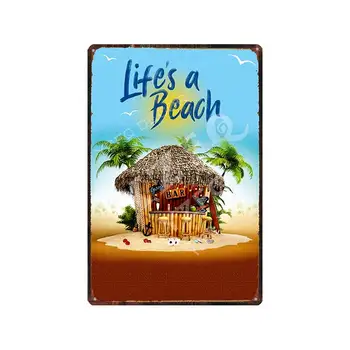 【YZFQ】Plajă, Acest Fel de placă de Surf Tin Semne de Metal Retro Poster de Perete Bar Acasa Arta Vintage Beach Decor 30X20CM DU-9359A