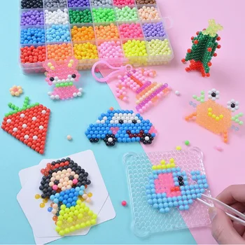 3000buc 10 culori Margele Puzzle Cristal de Culoare Aqua DIY Margele de Pulverizare a Apei Set de Jocuri cu Bile 3D Manual de Magie Jucărie pentru Copii Cadouri