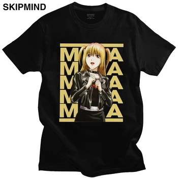 Kawaii Numele Misa Anime T Camasa Barbati Pre-micșorat de Bumbac Casual T-shirt, cu Mâneci Scurte Manga Death Note Tee Topuri Vrac se Potrivi Îmbrăcăminte