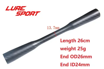 LureSport 2 buc 26cm Carbon Prindere 3K țesute Tijă mâner componentă a Clădirii Tija de Reparație DIY gol