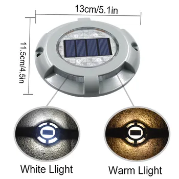 Solar Pachet Lumini Alee Doc Lumină LED-uri Alimentate Solar Impermeabil în aer liber Drum Markeri pentru Pas Trotuar Scara de la Sol de Grădină