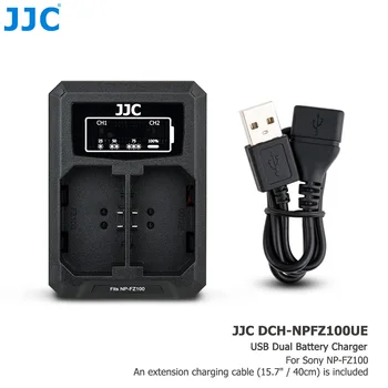JJC NP-FZ100 Dual USB Încărcător de Baterie pentru Sony A9 A7III A7RIV A7RIII A7M3 A7RM4 A7RM3 A7 Mark III A7R Mark IV III Înlocuiește BCQZ1