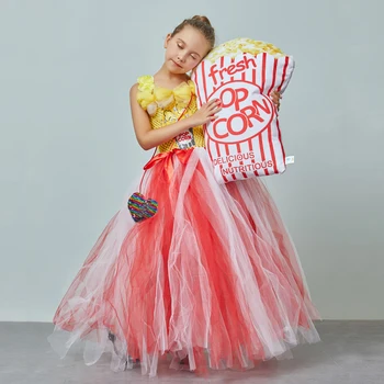Popcorn Costum Rochie Pentru Fete De Halloween Carnaval Deghizare Haine Copii Timp Tutu Rochie Fancy Rochie De Bal Copilul De Performanță Tinuta