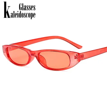 Caleidoscop Ochelari Vintage Dreptunghi Ochi de Pisica ochelari de Soare pentru Femei Brand Designer Doamnelor Cadru Mic Negru Retro Ochelari de Soare UV400