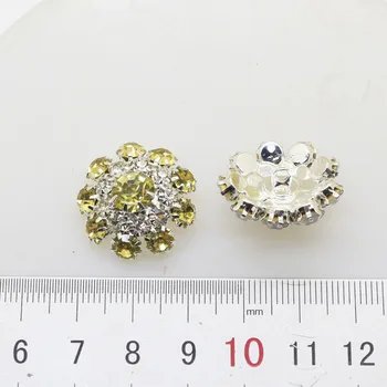 Noi 10 buc/lot 22mm Rotund Stras Snap Butonul Buton de Metal Diamant Flatback Decor pentru Nunta Panglică de Ambarcațiuni Decor