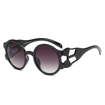 New Trendy ochelari de Soare Rotund 2020 Designer de Brand Gol Rama de Ochelari Retro Ochelari de Soare Chic Pentru Barbati Femei UV400
