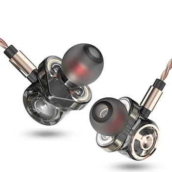 QKZ CK10 In-Ear cu Fir Căști 3D Sunet Stereo Căști cu Fir Driver Trei bobine Muzica Sport Căști cu Microfon