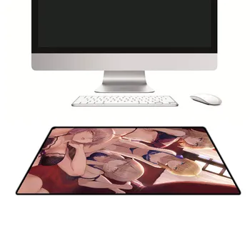 XGZ de Desene animate de Mari Dimensiuni Mouse Pad Negru de Blocare Marginea Anime costum de Baie Sexy Fata PC Laptop Tabelul Mat de Cauciuc Non-alunecare Universal pentru Joc
