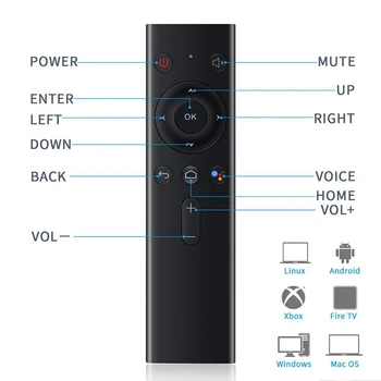 Wireless Bluetooth Voice Control de la Distanță Mouse-ul de Aer pentru Smart TV Android Box Bluetooth Voice Control de la Distanță