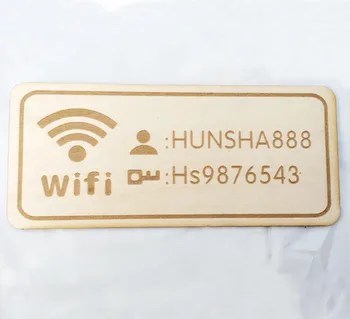Lemn Parola Wifi Semn/Placă/Masă De Călcat Personalizat Cu Laser De Semnal Internet Indicație De Cafea De Origine Bar, Restaurant Publice