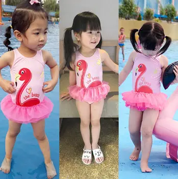 De Vânzare La Cald Toddler Copii Fete Copii Flamingo Costume De Baie Costume De Baie De Vară, Piscină, Plajă, Costum De Baie Beachwear Bodysuit