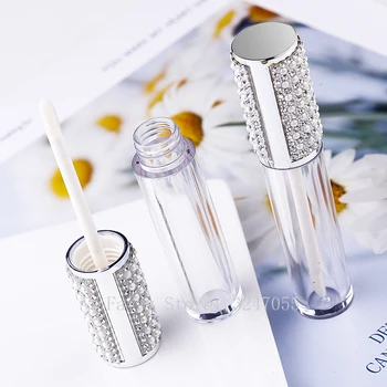 5ml de Argint Rotund Luciu de Buze Tuburi Clare de Gol Luciu de Buze Containere Lipgloss Sticle Cosmetice DIY Pearl Diamond Lipgloss Tub