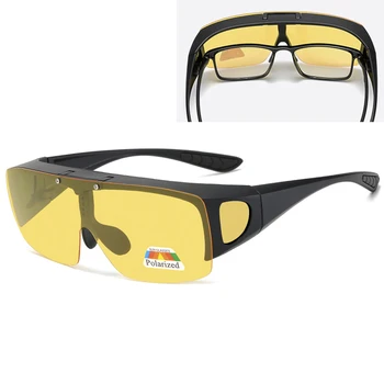 LongKeeper Flip Up Sunglasse Bărbați Femei Polarizati Pescuit de Conducere Ochelari Negru cadru de PC UV400 Lentile se Potrivesc Peste Ochelarii de Soare Oculos