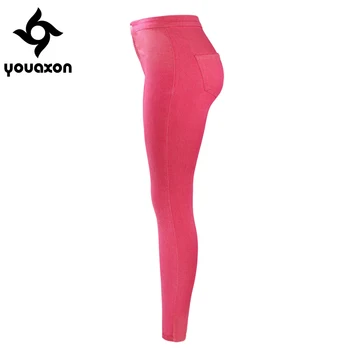 2040 Youaxon Femei Stil Celebritate Drăguț Talie Mare Stretch Skinny Denim, Pantaloni de Blugi Pentru Femei