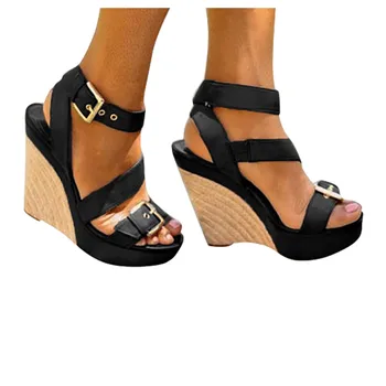 De Mari Dimensiuni femei Sandale Sandale pentru Femei de Înaltă Calitate sandale Wedges Fund Gros Curele Catarama Pantofi Roman Sandale pentru Femei