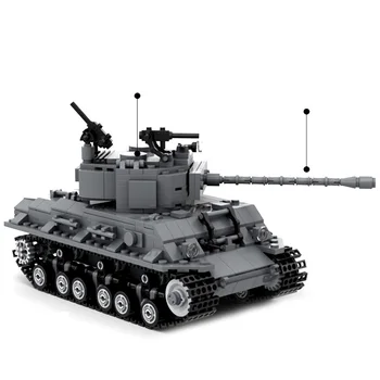 738Pcs DIY Creative MOC Tanc Militar Model M4 Sherman Firefly Asamblare Blocuri Set