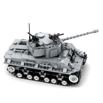 738Pcs DIY Creative MOC Tanc Militar Model M4 Sherman Firefly Asamblare Blocuri Set