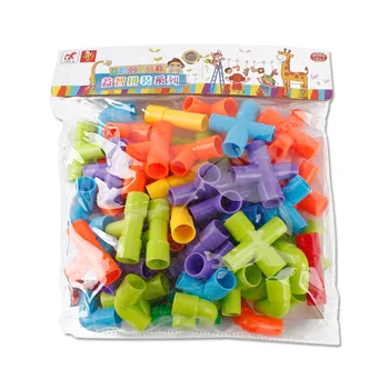 Țeavă de material Plastic din Mozaic Bloc Jucarii pentru Copii de gradinita Puzzle Jucării DIY pline de culoare Cognitive Numere Anaimals Marmură Ruleaza