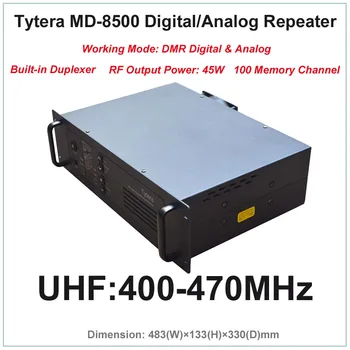 Tytera TYT MD-8500 UHF 400-470MHz DMR Digital & Analog Profesionale Walkie Talkie Repetor cu Duplexor(Putere de Ieșire RF 45W)
