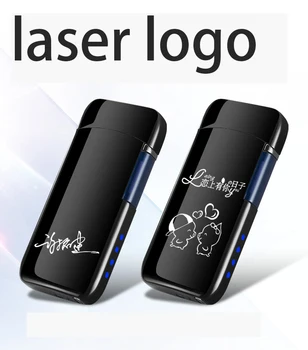 Plasma Brichetă Gratuit cu Laser Logo Flip up Bricheta Usb Bricheta Dublu Arc Electronic Bricheta Pentru Nefumători