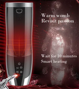 Electrica Automata A Pistonului Masturbare Cu Vibrator Pentru Barbati Penis Masaj Adult Sex Mașină Încălzire Masturbari Cupa Jucarii Sexuale Pentru Barbati