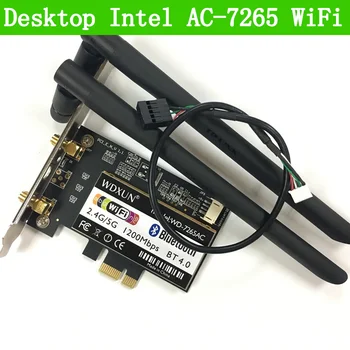 Desktop AC-7265 802.11 AC Dual Band 867Mbps Bluetooth 4.0 WiFiIntel 7265NGW placa WIFI Linux/Win7/Win8/Win10/AP