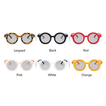 DYTYMJ Vintage Rotund ochelari de Soare pentru copii Bomboane de Culoare Drăguț Copii ochelari de Soare Personalitatea Copilului Anti-UV Ochelari de Soare pentru Fete Băiat