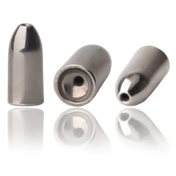 Shaddock Pescuit 6Pcs Silver Bullet Tungsten Worm Greutate de Pescuit Sinker Atrage Glonț Fipping Pescuit Accesoriu Dimensiune 1/16oz-1/2oz