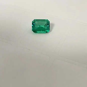 GRC Certificat de Laboratorul Creat de smarald piatra hidrotermale smarald columbian 9X7mm 2cts Octogon forma Crescut Verde Smarald cercei
