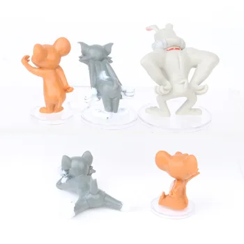 5 buc/set 5.5 cm Desene animate Tom si Jerry Pisica și Mouse-ul Mini din PVC Figurine Copii Jucarii Papusi cadou de Crăciun