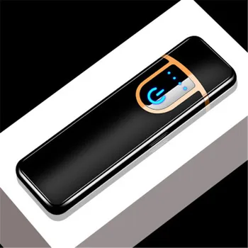 Noul Senzor Tactil USB Brichete Creative de Încărcare Windproof Bricheta fără flacără Metal Electronice Bricheta pentru Bărbați