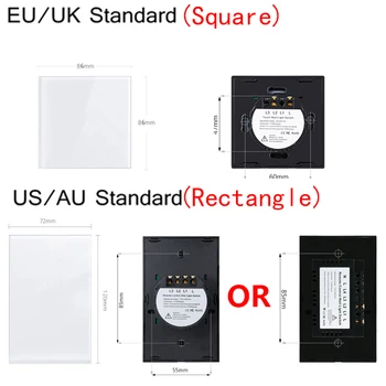 MiniTiger UE/SUA/marea BRITANIE/AU Standard Smart Home LED Touch Comutator pentru Bec LED de Perete Comutator Tactil 1/2/3 Banda 1 NU WiFi