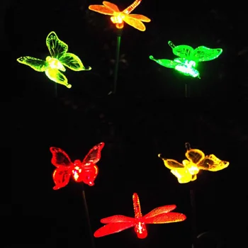 3pcs LED de Gradina Solare Lumina Colorate Schimbarea de Crăciun de anul nou în aer liber, Decoratiuni efect de iluminare Calea Gazon lampă solară