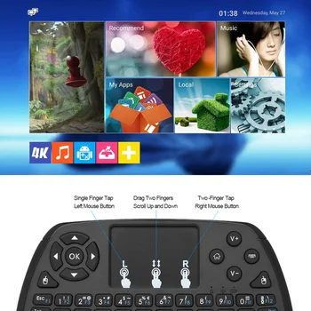 2.4 GHz Wireless Keyboard 433 MHz Touchpad Mouse-ul Portabil de Control de la Distanță pentru Android TV BOX Smart TV, PC, Televizor Smart TV