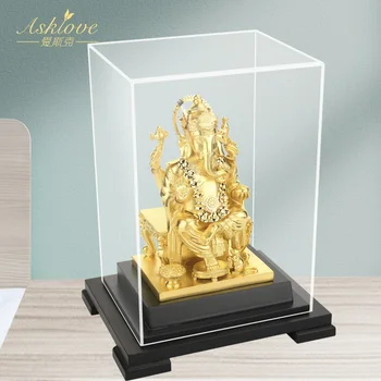Buddhismul Indian Folie De Aur Ganapati Ganesh Aur Lord Ganesha Elefant Statuie A Lui Buddha Grădină Acasă Buddha Decor Statui Meserii