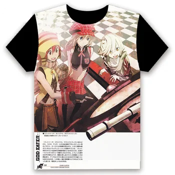 Anime Joc god EATER 2 Vrac Stil Harajuku Bărbați T-shirt Cosplay Femei Cupluri Maneca Scurta Unisex Vintag Casual Tricou Negru Topuri