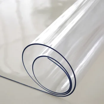 Fata de Masa din PVC Moale de sticlă Transparent capac de Masă Pentru Mese de Bucătărie Impermeabil Oilproof Plastic transparent fata de Masa 1.00 mm 1,5 mm