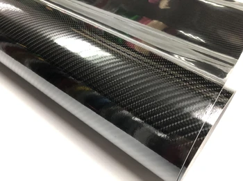 De bună calitate Ca Lucioasă 6D Carbon film lucios cu aer bule gratuite pentru caroserie decor de film 6D fibra de carbon autocolant