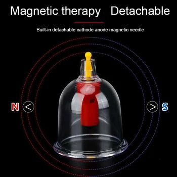 Electric Magnetic În Vid De Aspirație Ventuze 12 Cesti Masaj Chinezesc Celulita Set Kit Aparat Medical Vacuum Terapia Cu Ventuze Poftă De Mâncare