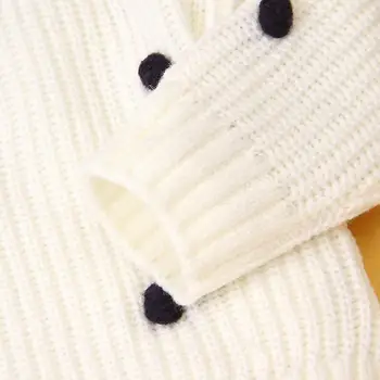 De Toamna Pentru Copii Fete Pulovere Haine De Iarna Cald Puncte Tricotate Pentru Nou-Născut Pulovere Plin Mâneci Toddler Copii Tricotaje Topuri